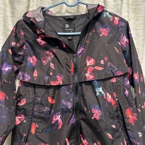 All in Motion Black and Pink Ski Jacket Floral Design